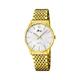 Lotus Men's Quartz Watch with White Dial Analogue Display and Gold Stainless Steel Plated Bracelet 15889/2