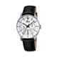 Lotus Men's Quartz Watch with White Dial Analogue Display and Black Leather Strap 18216/1
