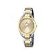 Festina MADEMOISELLE Women's Quartz Watch with Gold Dial Analogue Display and Multicolour Stainless Steel Gold Plated Bracelet F16933/1