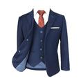 Jefferson TPS30 Designer Cavani Boys Slim Fit 5 Piece Complete Suit Set in Navy Blue Age 8 Years