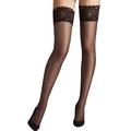 Wolford Women's Satin Touch 20 Stay-Up 20 Denier, Barely Black, Small