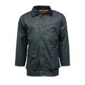 Game British Quilted Padded Country Wax Cotton Rain Jacket (3XL, Navy)