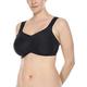 Ulla Kate Women's Underwired Plus Size Supporting Sports Bra 6024 Black 44 L