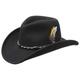 Stetson Amasa Western hat Wool Felt for Women/Men - Water-Repellent Felt hat - Cowboy hat Made in The USA - Packable Rodeo hat - Summer/Winter Wool Felt hat - Hat Black XL (60-61 cm)