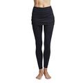 TLC Sport Women's Lightweight Gathered Skirt Leggings Black-3X-