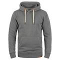 Solid TripHood Men's Hoodie Hooded Sweatshirt Jumper with Hood with Fleece Lining, Size:L, Colour:Grey Melange (8236)