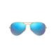 Ray-Ban Unisex Aviator Sunglasses, Blue, 62 mm UK