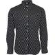 Relco Men's Black Polka Dot Longsleeve Button Down 100% Cotton Shirt Small