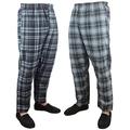Kings Club Big Mens Maston Twin Pack Cotton Pyjamas Bottoms Plaid Check Flannel for Sizes 2XL 3XL 4XL 5XL 6XL 7XL 8XL, Size : 2XL