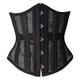 SHAPERX Women's Mesh Waist Trainer, 26 Double Steel Boned Heavy Duty Waist Training Shaper Cincher, UK-DT1996-Black-M