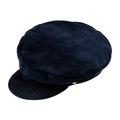 Sterkowski John Lennon Style Corduroy Cap 58 cm Navy Blue