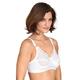 Miss Mary of Sweden Cotton Dots Women's Non-Wired Supportive Bra with Pattern White