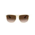Ray-Ban Unisex's Rb 3533 Sunglasses, Gold/Tortoise/Brown Grad Lenses, 57
