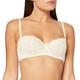 Wonderbra Womens Refined Glamour Balconette Bra Size 32DD in Ivory Lace Padded Underwired