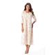DOROTA Elegant Long Women's Cotton Nightdress Sleepshirt or Dressing Gown 100% Cotton Made in EU - Orange - Large