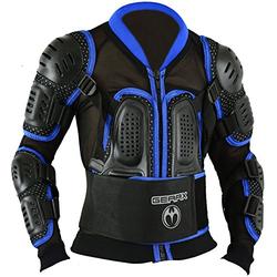 GEARX Kids Blue Motocross Armour Spine Protection Jacket CE (M)