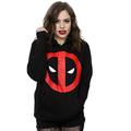 Marvel Women's Deadpool Clean Logo Hoodie X-Small Black