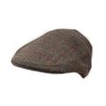 Lawrence & Sons Yorkshire Hand Tailored Tweed Garforth Flat Cap Nidd Brown/Red Made in Britain