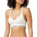 Calvin Klein Women's Bralette Lift Triangle Bra, White (White 100), 36 (Manufacturer size: Medium)