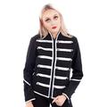 Ro Rox Women's Ladies Steampunk Military Punk Parade Jacket (UK 16, Silver)