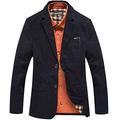 SZAWSL Mens Blazer Business Suit Casual Fashion Cotton Blazer Coat Jackets (Europe L/Asia 3XL, Black)