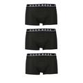 BOSS Mens Trunk 3P CO/EL Three-Pack of Stretch-Cotton Trunks with Logo waistbands Black