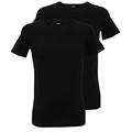 BOSS Mens T-Shirt RN 2P CO/EL Slim-fit Underwear T-Shirt with Vertical Logo Black