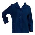 Slenderella Womens Button Up Bed Jacket Anti Pill Polar Fleece Satin Trim Housecoat XXL (Blue)