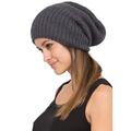 llikemary Beanie Hats for Women - Ladies Beanie Hat - Wool Slouchy Beanie - Soft Knitted Merino Womens Slouch Beanie Hat Charcoal Grey