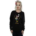 Disney Women's Nightmare Before Christmas Jack and Sally Love Sweatshirt Small Black