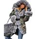 Roiii UK Women Faux Fur Thick Hood Parka Jacket Camouflage Winter Coat Size 8-20 (10, Camouflage)