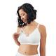 Mumba Bra Women Pregnancy Nursing Maternity & Breastfeeding Bra with Feeding Tracker, Seamless White