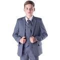 Boys Suits Boys Grey Suit 5 Piece Wedding Party Formal Outfit Prom (10/11 Years)