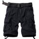 MUST WAY Men's Casual Cotton Twill Cargo Shorts Multi Pocket Loose Fit Work Shorts 8062# Black 40