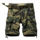 MUST WAY Men's Casual Cotton Twill Cargo Shorts Multi Pocket Loose Fit Work Shorts 8062# A Camo 38