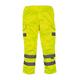 Workwear World WW118 Water Repellent Finish Hi Vis Visibility Polycotton Cargo Combat Workwear Trouser with Concealed Knee Pad Pockets (34 Reg, Yellow)