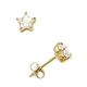 14ct Yellow Gold 4x4mm Star CZ Cubic Zirconia Simulated Diamond Basket Set Earrings Jewelry Gifts for Women