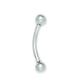 14ct White Gold 16 Gauge Curved Barbell Body Piercing Jewelry Eyebrow Ring Measures 16x4mm Jewelry Gifts for Women