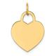 14ct Yellow Gold Polished Engravable Medium Engraveable Love Heart Charm Pendant Necklace Measures 22x15mm Wide Jewelry Gifts for Women