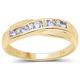 The Diamond Ring Collection: 9ct Gold 0.25ct Tanzanite & Diamond Channel Set Crossover Eternity Ring, Valentines Day (Size I)
