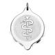 Stainless Steel SOS Talisman Pendant - Snake & Staff