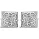Alexander Castle 925 Sterling Silver Celtic Cufflinks for Men - Square 15mm x 15mm Celtic Trinity Cufflinks with Jewellery Gift Box