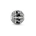 Thomas Sabo Unisex Bead Black Skulls Karma Beads 925 Sterling Silver K0241-698-11