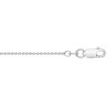 925 Sterling Silver Rhodium Finish Shiny 1.5mm Basic Cable Link Chain Lobster Clasp Necklace Jewelry Gifts for Women - 41 Centimeters