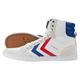 Hummel Unisex Slimmer Stadil High Hi-Top Trainers ,White Blue Red Gum 63 511 9228,12 UK