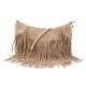 Hoxis Tassel Faux Suede Leather Hobo Cross Body Chain Shoulder Bag Women’s Satchel (Khaki)