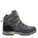 Karrimor Mens Hot Rock Walking Boots Lace Up Waterproof Rubber Toe Cap Metallic Charcoal/Yellow UK 6 (39)