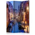 murando Decorative Room Divider Alley Town Mediterranean 135x172 cm / 54"x68" Double-Sided Folding Screen 3 Panels Room Partition Non-Woven Canvas Print Opaque Photo Display c-B-0055-z-b