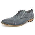 Mens Leather Lined Smart Lace Up Oxford Brogues Shoes Grey Size 9