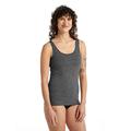 Icebreaker Women's Siren Tank Top - Vest Top - Merino Wool Underwear - Gritstone Heather, XL